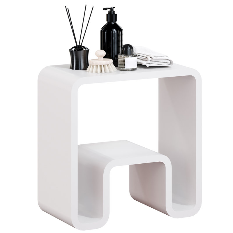 Tabouret de douche de salle de bain autoportant à surface solide Casainc Riverside