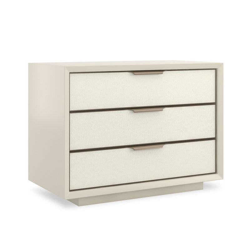 Wrap 3 - Drawer Nightstand, Beige