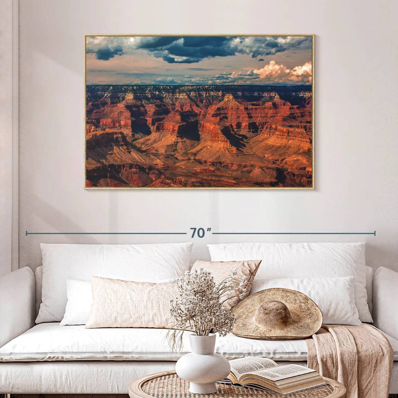 Southern Canyon, Grand Canyon, Arizona, Cadre flottant en bois naturel, 46 po x 31 po