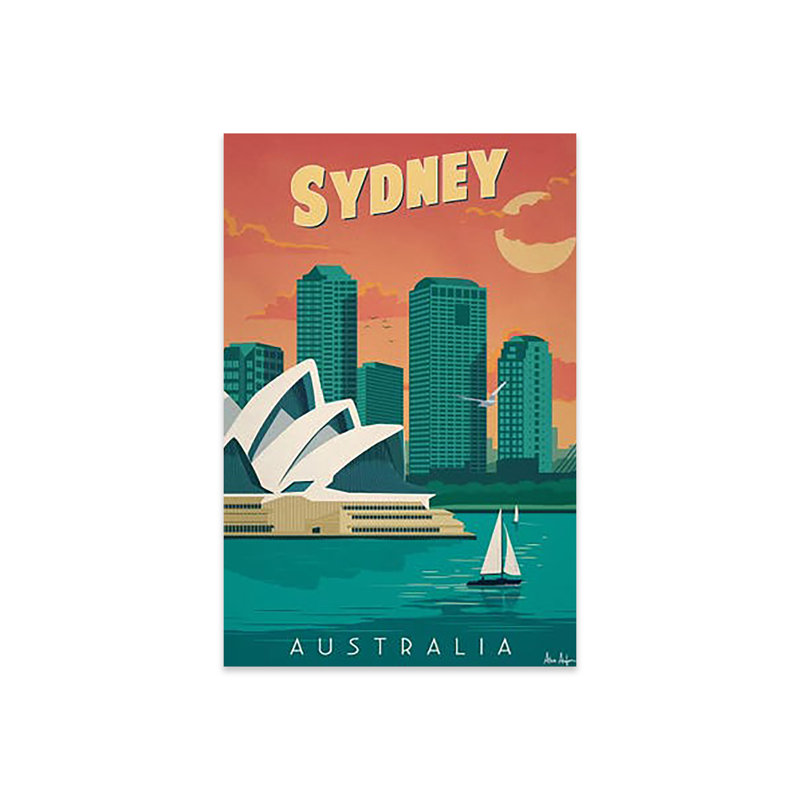 Sydney, reproduction sur verre acrylique, H 24 po x l 16 po x P 0,25 po