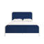 Base de lit plateforme avec tête de lit tapissier Tallulah, bleu marine-1698226222