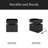 1 Set Nightstand With Adjustable LED Strip Light, 2-Drawers, Large Storage Space, Suitable For Bedside Table, Coffee Table, Sofa Side Table Or End Table For Study Desk-344125455