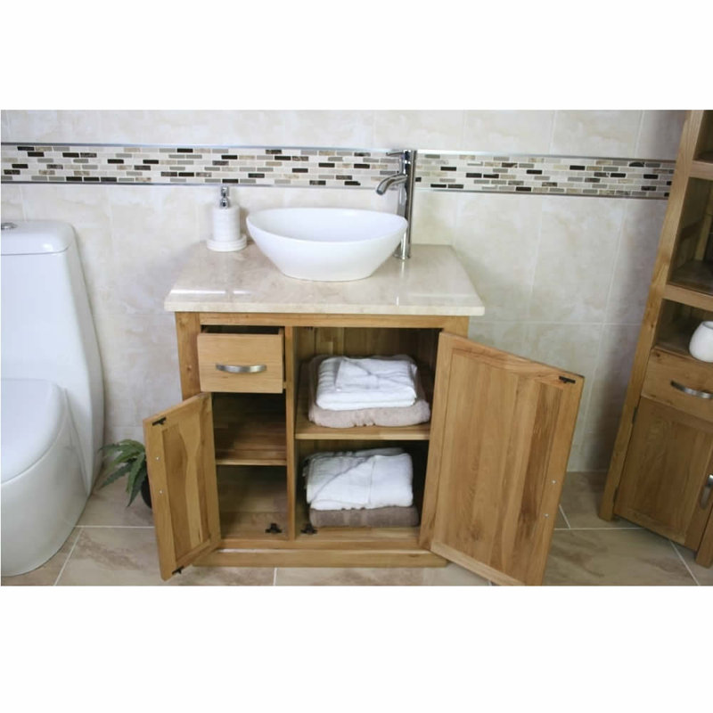 Deguzman 750mm Single Bathroom Vanity with Vessel Ceramic Basin