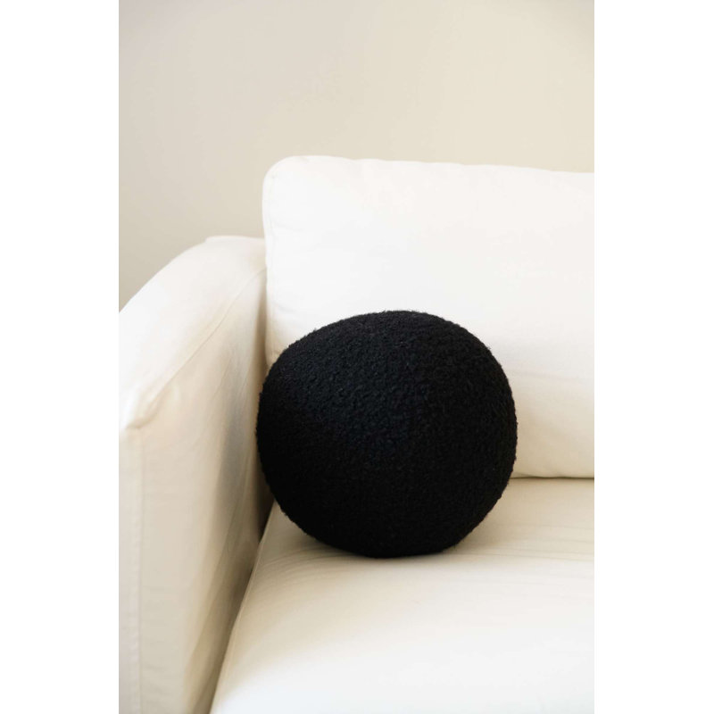 Eco-Friendly Square Cushion, 75% Recycled Polyester & 25% Polyester, 9.8 x 9.8 x 9.8 inches | Soft Silicone Filling, Machine Washable at 68°F, Stylish Black Color | Perfect for Home Decor & Comfort
