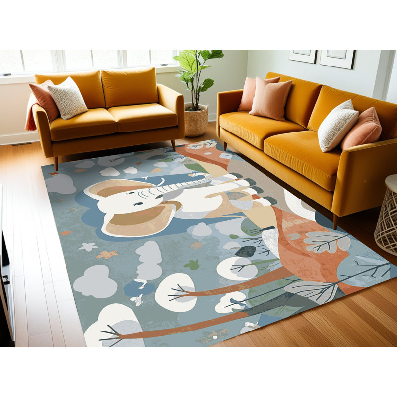 Tapis lavable Indigo, Tapis de couloir 2 pi x 4 pi