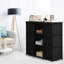 Commode de rangement à 6 tiroirs en tissu pour chambre à coucher et salon, noir