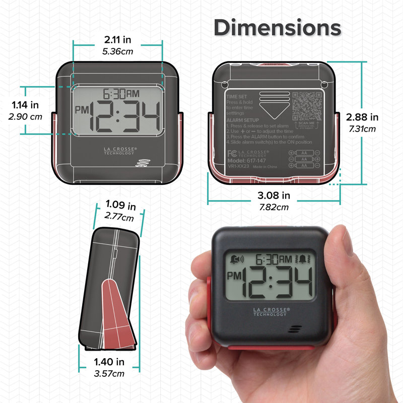 Réveil numérique avec vibration