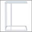 Table d'appoint Connor Chrome