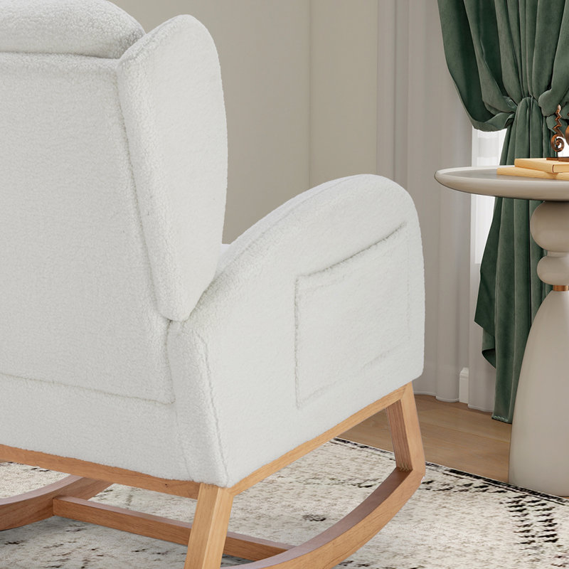 Fauteuil à bascule Teddy, Ivoire ivoire