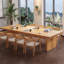 Grande table de conférence moderne en bois massif minimaliste-2019712162