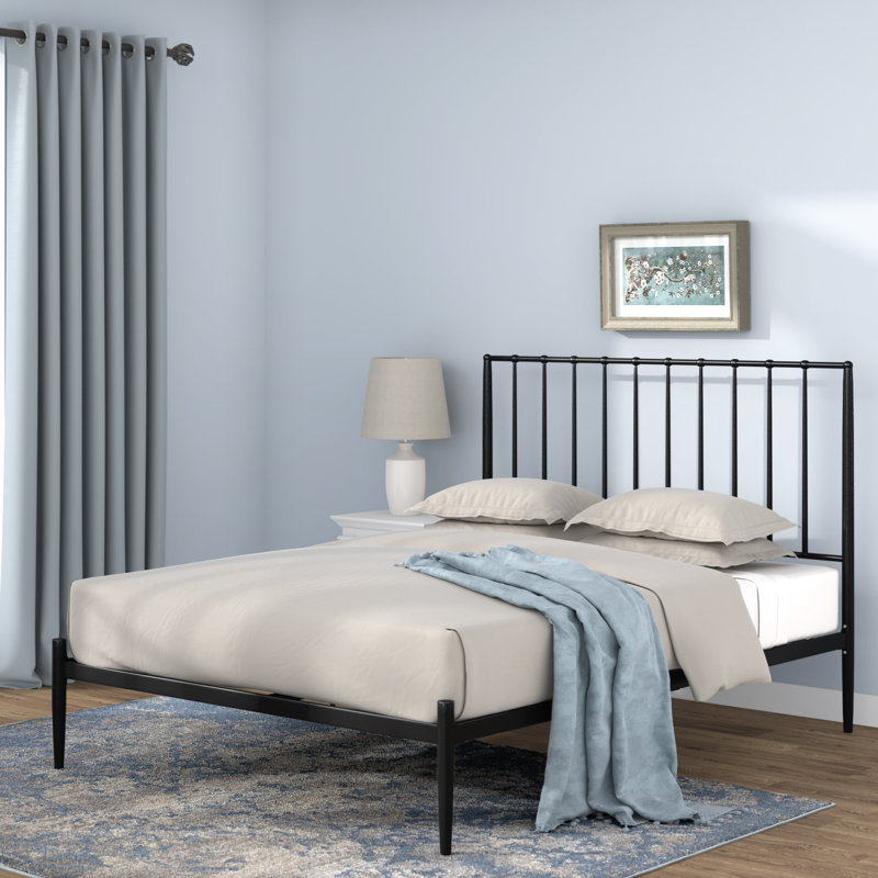 Wolak Metal Bed, Black, Kingsize (5')