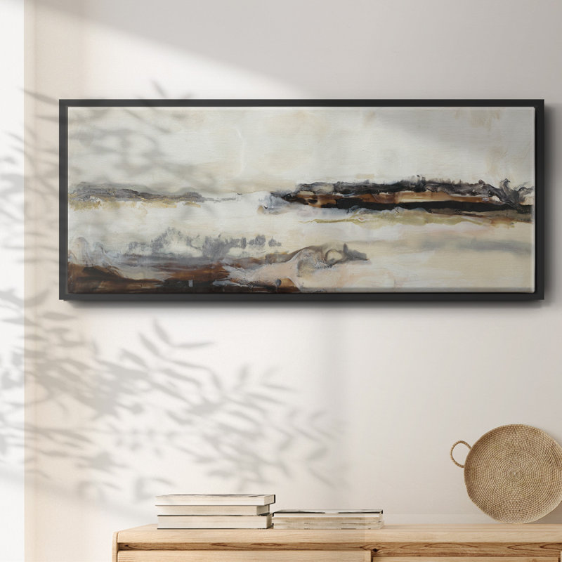 Joyful Horizon II - toile encadrée, H 20 po x l 50 po x P 1,5 po, Noir