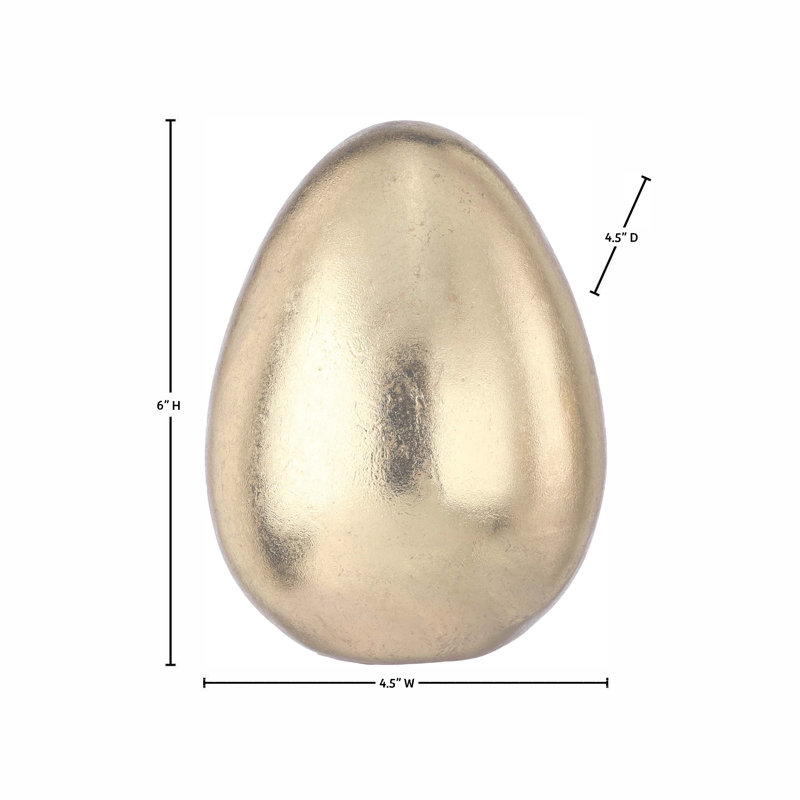 Oeuf doré en résine 6 po