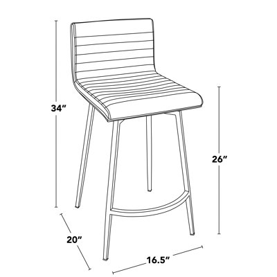Tabouret de comptoir pivotant 24,5 po Middlebrook