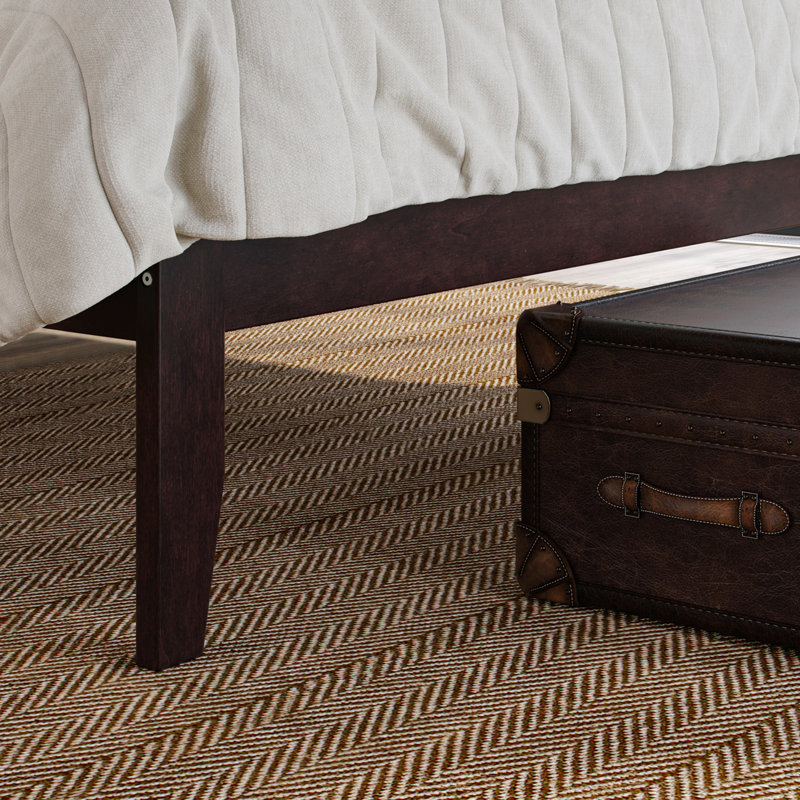 Elliana Solid Wood Slat Bed, Full/Double, Espresso