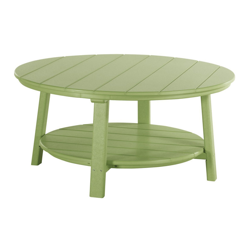 Houseknecht Round Outdoor Coffee Table , 43'' in. W 43'' in. D, Lime Green