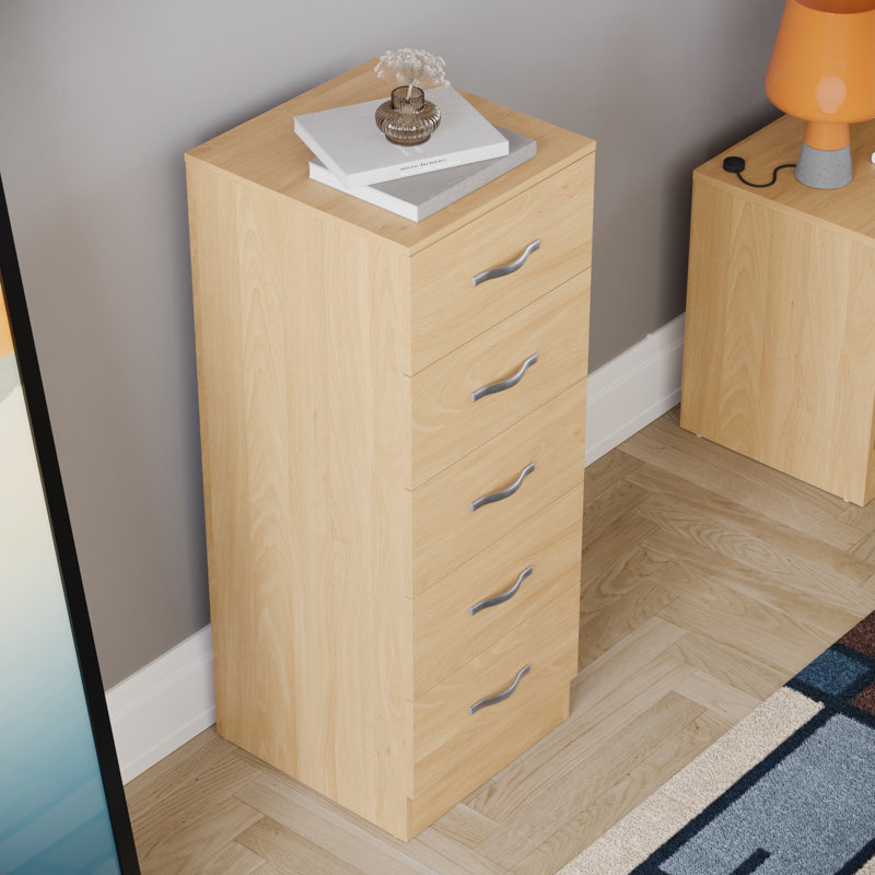 Maybery 34.5cm W 5 - Drawer Chest of Drawers, Pine