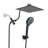 Adjustable 10" High Pressure Dual Shower Head with 9-Spray Handheld Shower-119512978