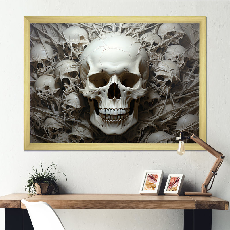 " Skeletal Elegance II ", Gold Single Picture Framed, 12" H x 20" W x 1" D