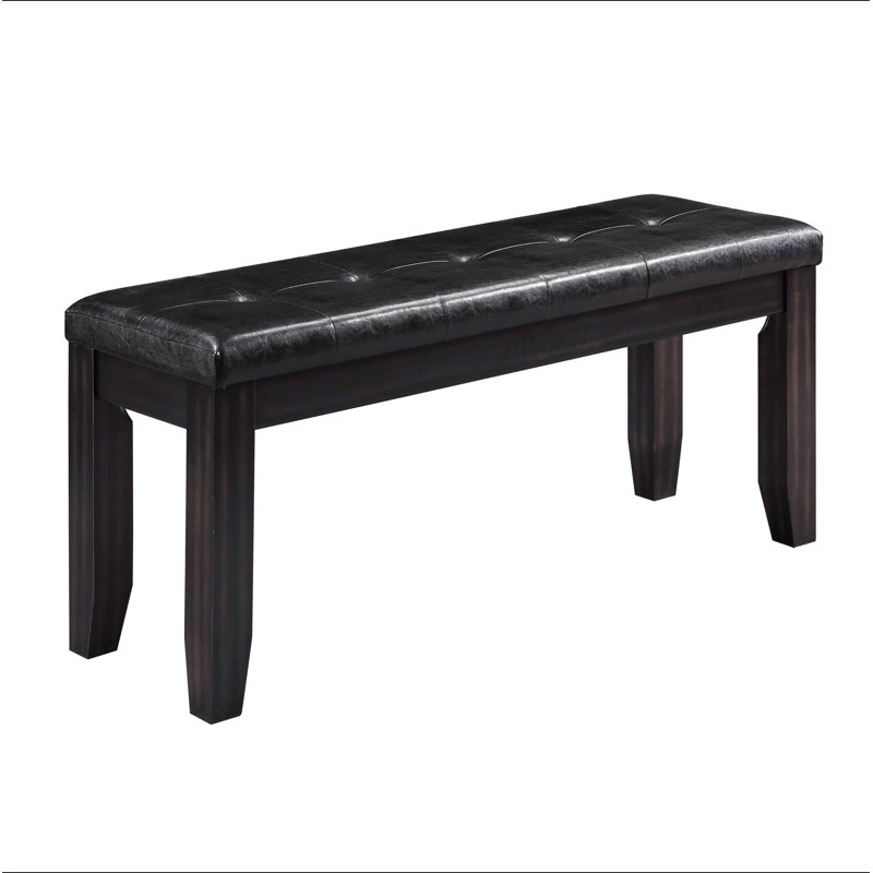 Banc noir et espresso avec coussin touffeté