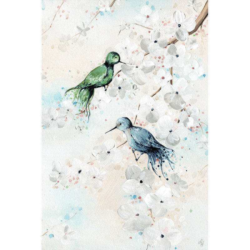 " Hummingbird Pair " Acrylic Print, 30" H x 45" W x 1.5" D