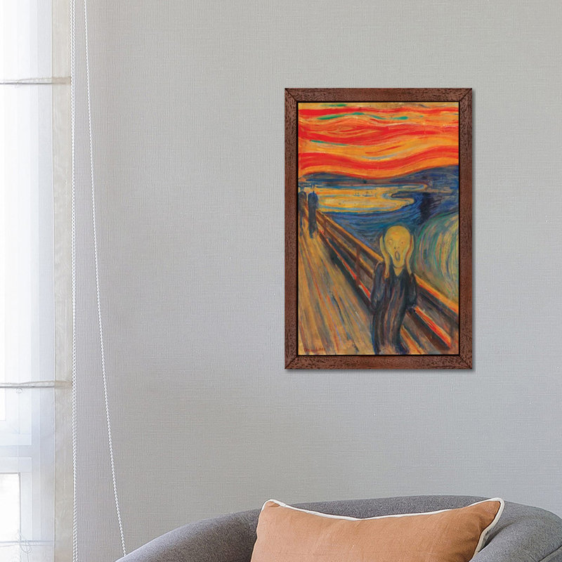 The Scream, 1893 (Oil, Tempera & Pastel On Cardboard) by Edvard Munch - Painting on Canvas, 152.5 cm H x 101.5 cm W