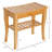 Long Bamboo Shower Bench Seat, 20" Wooden Spa Shower Stool with Underneath Storage Shelf Shoe