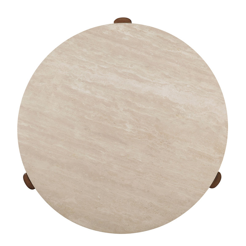 Leonardo Travertine Top Coffee Table