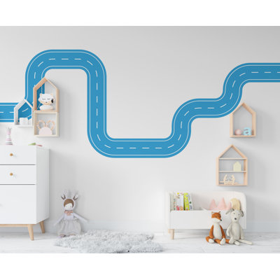 Route vent autocollant mural vinyle autocollant piste route décoration murale enfants salle de jeux garçons chambre Wall Art automobile chambre murale autocollant 657DLU
