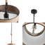 Luminaire suspendu en corde naturelle et cylindre en métal