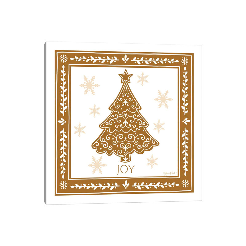 Arbre de Noël en pain d'épice, reproduction d'art sur toile tendue, H 37 po x l 37 po, Toile tendue, Ne s’applique pas