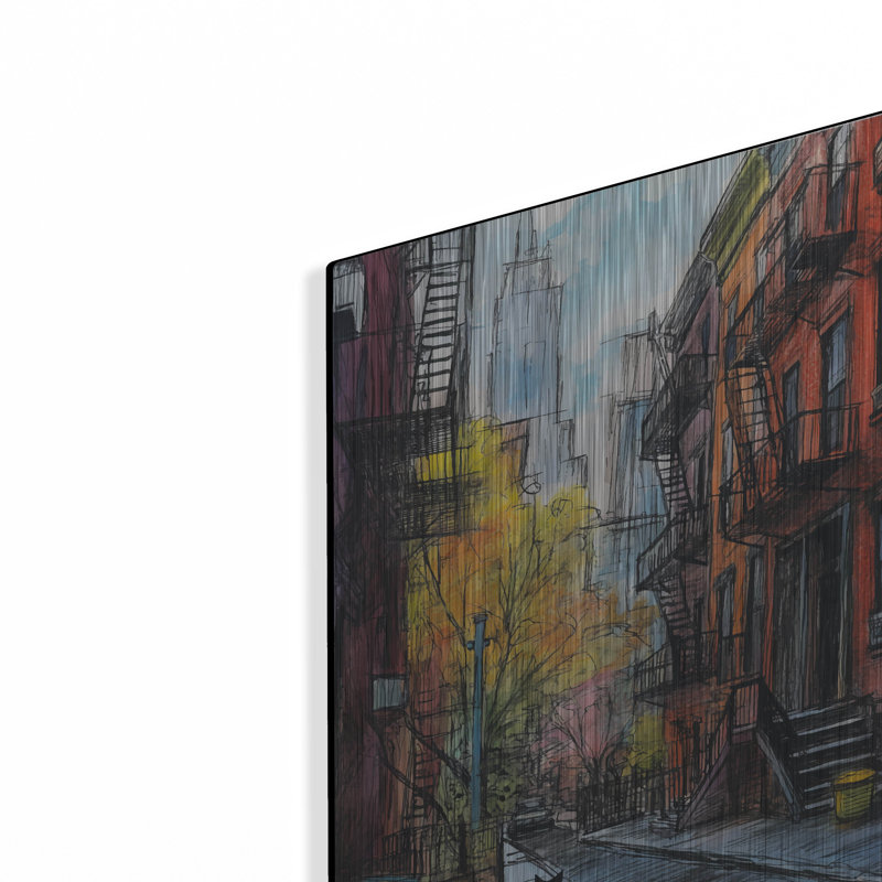Art mural en métal Winston Porter «City Cat No 2» par Andreas Magnusson, H 16 po x l 12 po