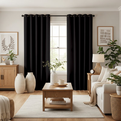 Jeffro Pair of Eyelet Blackout Curtain Panels