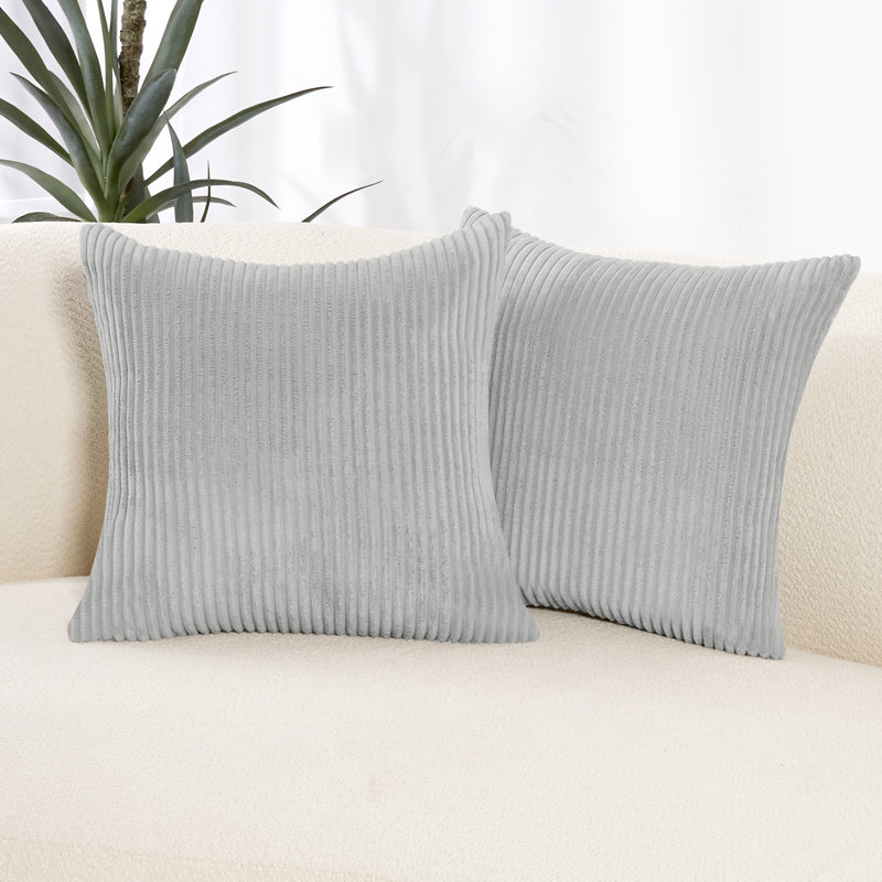 Reversible Pillow Cover, 24"W x 24"L, Bright White