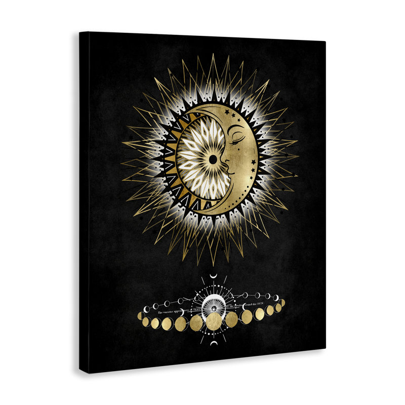 Art mural sur toile, "Lunar phrases" par Oliver Jeffries bp-785_CN, H 30 po x l 24 po