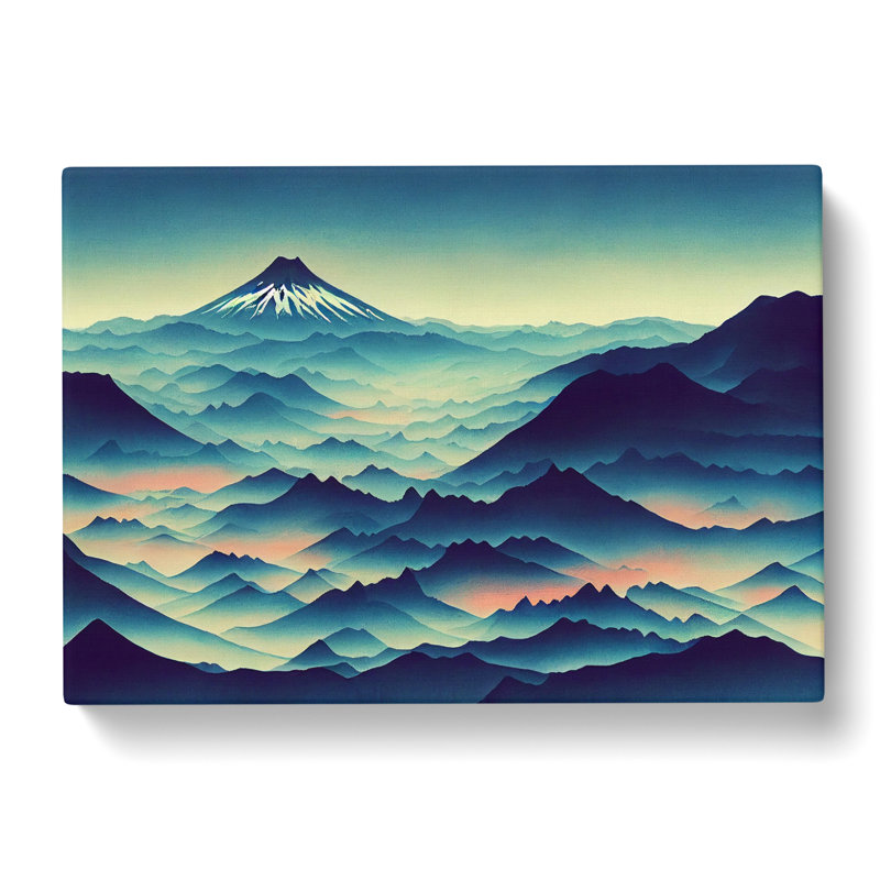 Astonishing Japanese Mountains - Wrapped Canvas, 35cm H x 50cm W x 3cm D