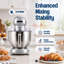 Robot pâtissier électrique argenté à tête inclinable, 6 litres et 10 vitesses-135227168