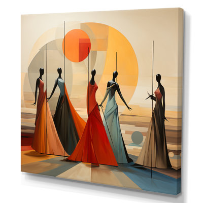 Jaune synchronisé Dance Rhythms II - Dance, art mural