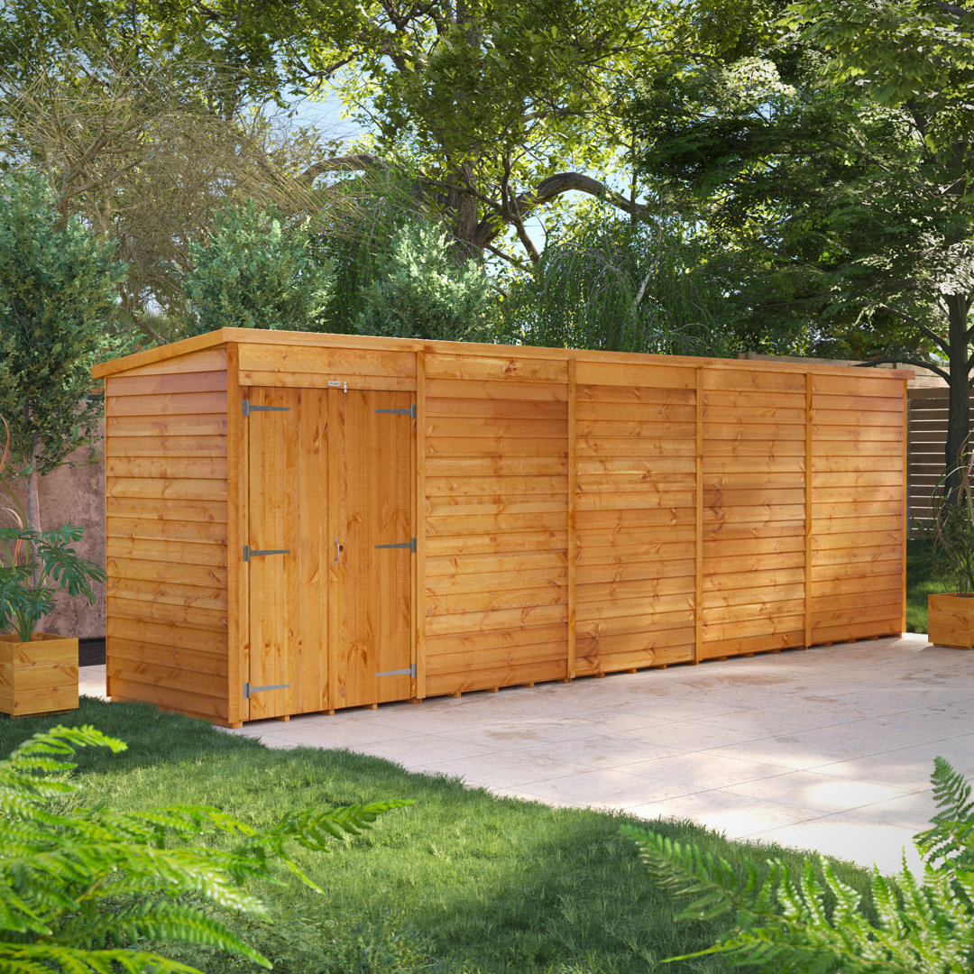 Powersheds - Overlap Pent Garden Shed - 20 x 4ft - Wood - Image 3