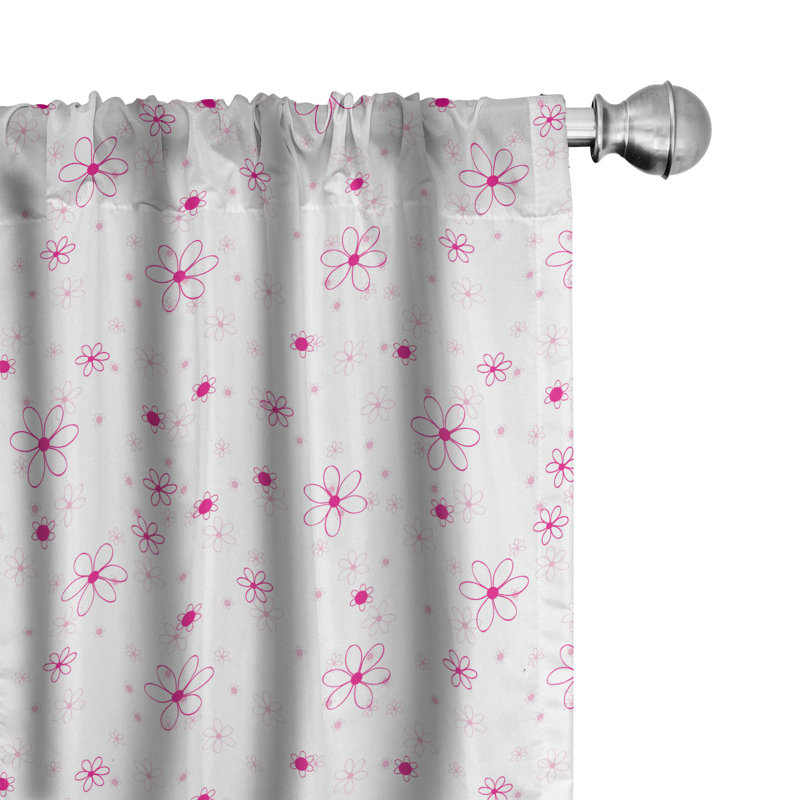 Princess Semi-Sheer Rod Pocket Curtain Panels, 28" x 95"