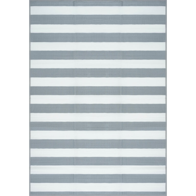 Azrielle Striped Indoor / Outdoor Rug, Rectangle 6" x 9"