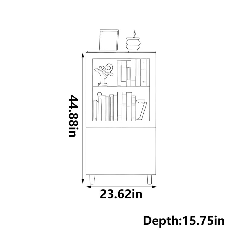 Popular retro storage bookcase