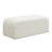 Upholstered Ottoman With Drawer, White