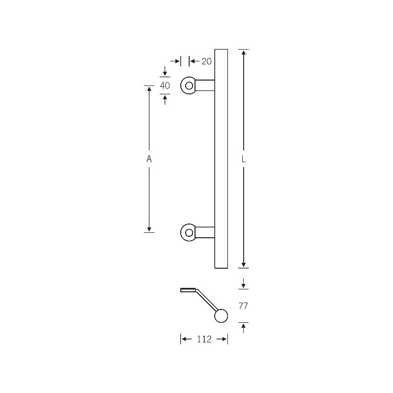 Pull Handle, Polished