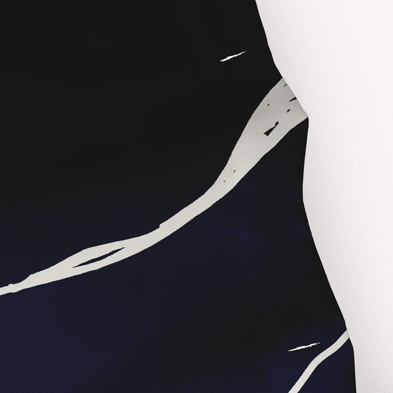 Hiromasa Astract Single Shower Curtain, Spring Navy