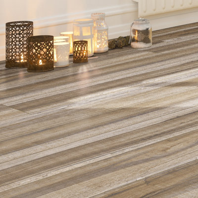 Plancher de vinyle rigide de luxe à noyau rigide imperméable 9 po x 60 po 5 mm 12 mil Parkland