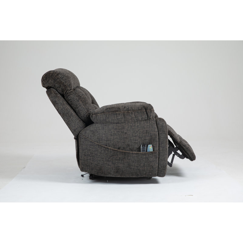 Fauteuil relevable électrique Old Age, canapé électrique plat en mousse haute densité, avec fonctions de chauffage et de massage, inclinable à 180 degrés, 2 porte-gobelets, 2 télécommandes, 4 moteurs OKIN
