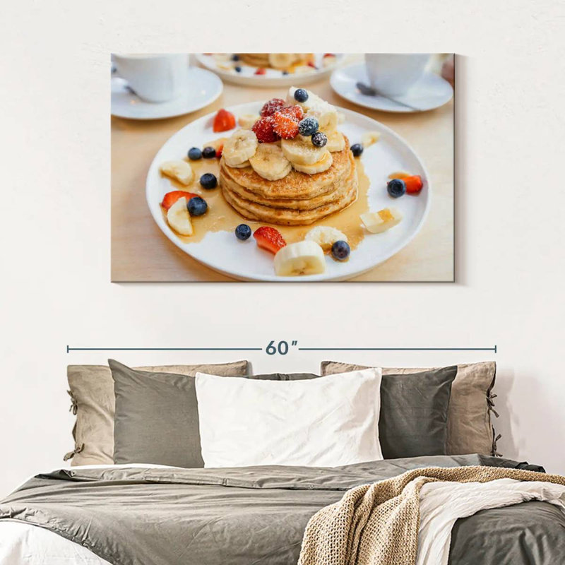 Banana Berry Pancakes, 32" H x 48" W