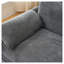 Canapé modulaire en chenille gris avec 2 repose-pieds - Couchette profonde pour salon et appartement-125910908