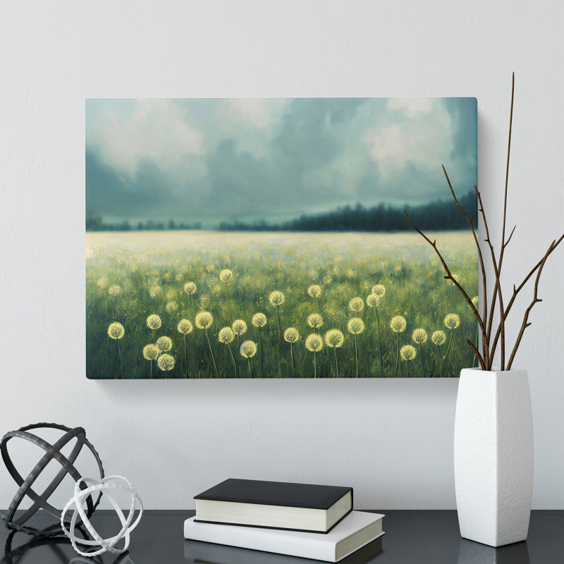 Dandelion Field Vol.4 - Wrapped Canvas, 35cm H x 50cm W x 3cm D
